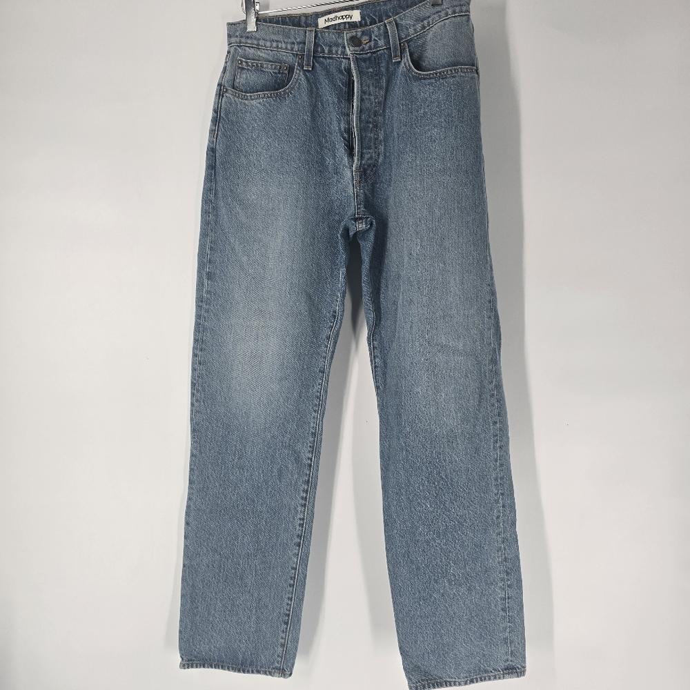 Madhappy Light Wash Straight Leg Button Fly Jeans Size 30